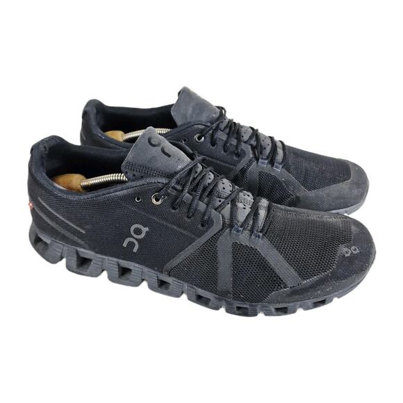 On Cloud 6 Men's Lifestyle Shoes Size 13 Triple Black Running Sneakers Defects - Picture 1 of 10